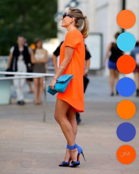 Green Bag And Shoes Outfit, Casual Spring Summer Outfits 2023, Turquoise Outfits For Women, Outfits Colourful, Colour Combinations Fashion, Color Combos Outfit, Color Blocking Outfits, Color Combinations For Clothes, Orange Outfit