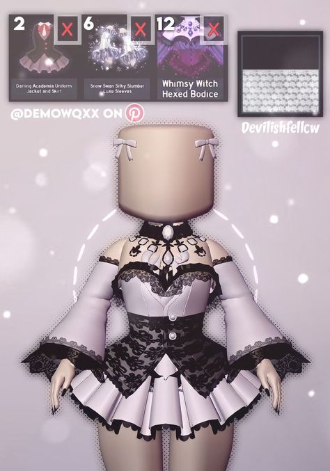 Royale High Combo Darling Diva Royale High Outfit, Royale High Profile Picture Decals, Demolition Royale High, Royal High Skin Tones, Royal High Bodice Hacks, Outfits For Royale High, Cupid Royale High, Aesthetic Rh Outfits, Skirt Hacks Royale High