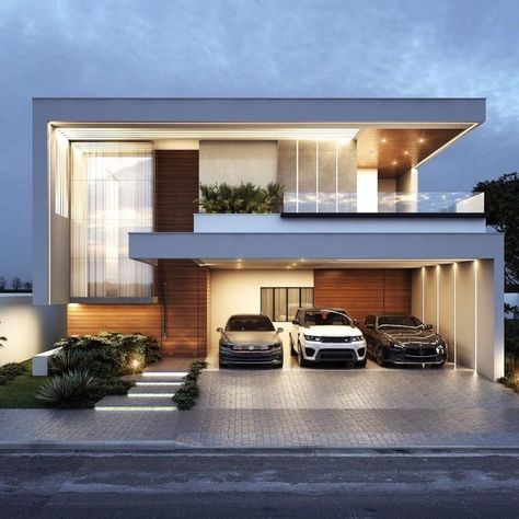 House Outer Design, Modern Exterior House, Modern Villa Design, Casa Country, House Facades, Modern House Facades, Modern Exterior House Designs, Duplex House Design, House Outside Design