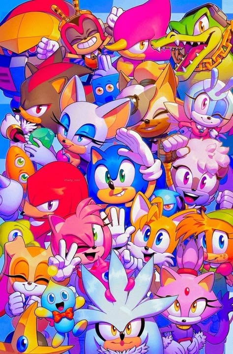 Classic Sonic Wallpaper, Sonic Wallpaper, Hedgehog Movie, Classic Sonic, Rouge The Bat, Sonic Heroes, Silver The Hedgehog, Sonic Friends, Sonic Funny