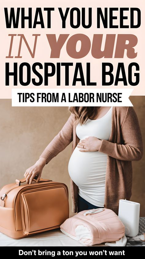 Feeling overwhelmed about what to bring for your hospital stay? This guide covers the essential maternity list hospital bag items and tips on packing a bare minimum hospital bag. Save this pin for an easy hospital bag checklist to ensure you have everything you need for your hospital birth! Mom To Be Hospital Bag, Ultimate Hospital Bag Checklist, Surrogate Hospital Bag, What To Pack For Hospital Bag Pregnancy, What To Wear To Hospital For Labor, Labor And Delivery Bag Checklist, Hospital Bag For Mom To Be Checklist, Hospital Bag Checklist For Mom To Be, Hospital Bag Checklist Uk