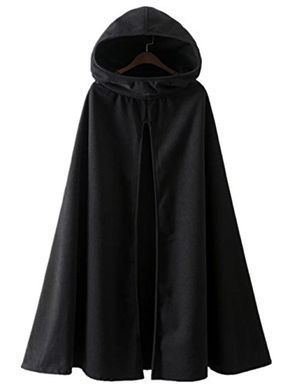 I love this! A FULL length hooded cloak that's a free sewing pattern with step by step instructions! Perfect for a DIY costume idea. Hooded Cloak Pattern, Long Hooded Cloak, Cloak Pattern, Mantel Cape, Black Cloak, Poncho Coat, Diy Costume, Hooded Cape, Hooded Cloak