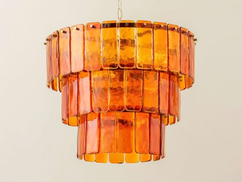 Amber Light Fixture, Amber Home Decor, Colourful Chandelier, Bungalow Lighting, Amber Chandelier, Statement Chandelier, Stairwell Lighting, Tiered Chandelier, Statement Chandeliers