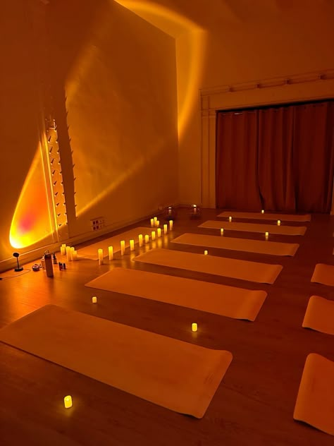 Yoga Spiritual Aesthetic, Yoga And Candles, Yoga Aesthetic Studio, Candle Light Yoga, Spiritual Room Aesthetic Bedroom, 2025 Vision Board Yoga, Yoga Home Aesthetic, Yoga Classes Aesthetic, Yoga Lifestyle Aesthetic