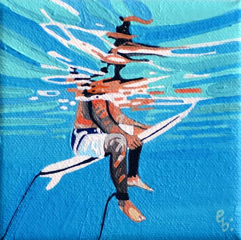 Surf Art Canvas, Surfer Acrylic Painting, Painting Of A Surfboard, Abstract Surfer Painting, Surfer Painting Easy, Surfboard Painting On Canvas, Surfer Drawing, Surfing Artwork, Surfing Painting