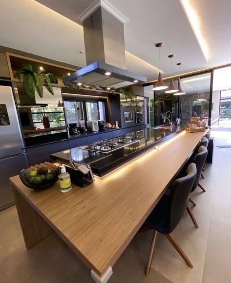 Modern Kitchen Island Design, Modern Kitchen Design Luxury 2020, Modern Kitchen Island, Kitchen Interior Design Modern, Contemporary Kitchen Design, Kitchen Island Design, House Design Kitchen, White Modern Kitchen, Luxury Kitchen Design