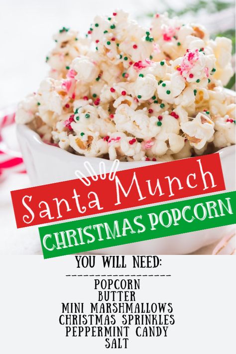 Christmas Popcorn Recipes, Popcorn Dessert, Holiday Popcorn, Christmas Party Snacks, Easy Christmas Party, Morning Ideas, Fun Holiday Treats, Christmas Popcorn, Crafty Morning