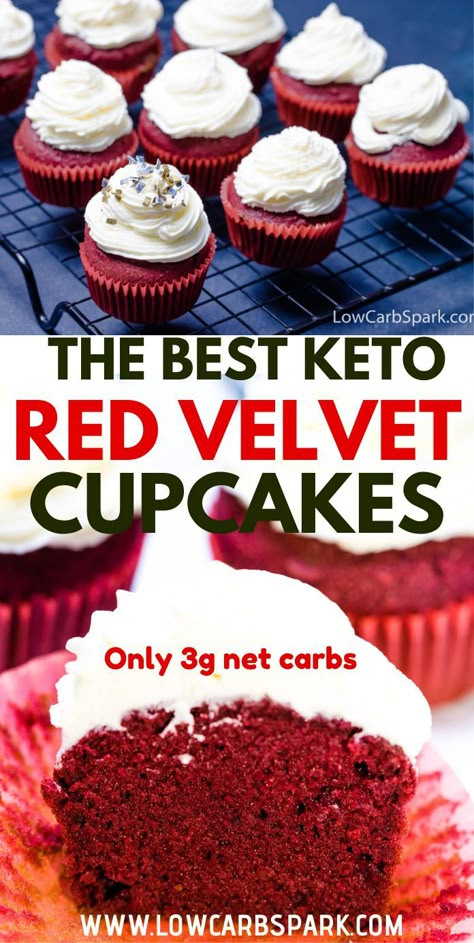 Keto Red Velvet Cupcakes Coconut Flour Red Velvet Cake, Almond Flour Red Velvet Cake, Keto Red Velvet Cupcake, Low Carb Red Velvet Cake, Keto Cupcakes Almond Flour, Paleo Red Velvet Cupcakes, Keto Red Velvet Cake, Keto Cupcakes Easy, Red Velvet Keto