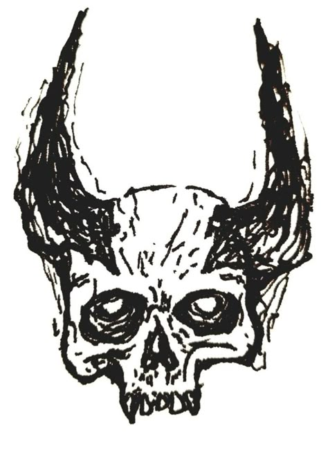 Moon Tattoo Dark, Demon Sketch Dark, Skull Art Simple, Dark Sketches, Dark Doodles, Demon Sketch, Skull Study, Skull Demon, Moon Skull