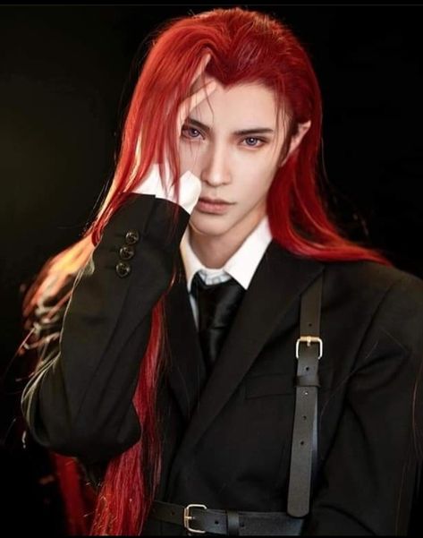 Hands On Face, Long Pink Hair, Victorian Man, Elf Cosplay, Asian Cosplay, Cosplay Boy, Epic Cosplay, Anime Guys Shirtless, Artistic Photography