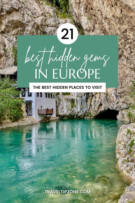 Europe is huge and diverse, which means there are always new places for travelers to discover. In this article we have collected some of the attractions that are relatively lesser-known European destinations. Places that are real hidden gems. They are worth a visit before they become too popular. So here is the list of the best hidden gems in Europe. Must See In Europe, Best Way To Travel Europe, Europe Adventure Travel, Beautiful Places To Visit In Europe, Hidden Travel Destinations, Best Places To Go In Europe, Where To Travel In Europe, Europe Travel Locations, Best Places To Travel In Europe