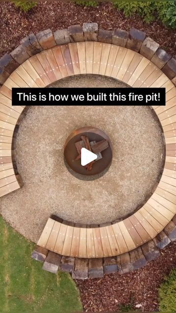 InStyle Gardens on Instagram: "I’m working on a design at the moment with a smaller version of this fire pit. Easily my favourite we’ve built to date 🔥  #landscaping #landscapedesign #landscapeconstruction #plants #horticulture #landscapearchitecture #landscapearchitect #green #garden #gardendesign #landscapingvictoria #masterlandscaper #lorne #greatoceanroad #geelong #jardin #gardendesign #firepit #sleepers" Diy Outdoor Fire Pit Seating, Garden With Fire Pit Seating Areas, Campfire Pit Ideas, Step Down Fire Pit Area, Outdoor Fire Pit Area Ideas, Backyard Fire Pit Landscaping, Firepits Backyard Ideas Seating Areas, Large Fire Pit Ideas, Sunken Fire Pit With Seating