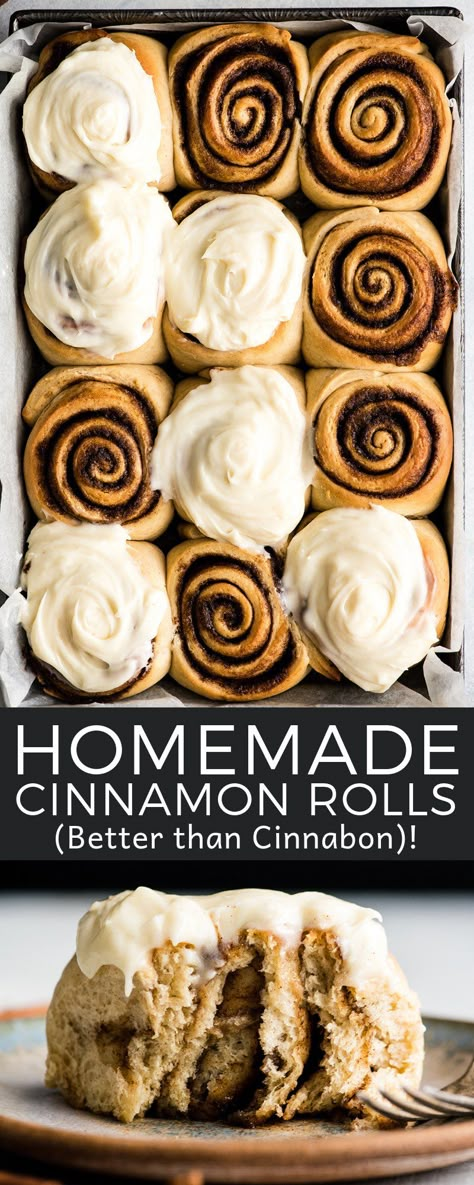 Cinnamon Rolls With Cream Cheese Frosting, Cinnamon Rolls Topping, Cinnamon Roll Topping Ideas, Cinnabon Icing, Cinnamon Roll Topping, Copycat Cinnabon, Homemade Cinnamon Rolls Recipe, Best Homemade Cinnamon Rolls, The Best Cream Cheese Frosting