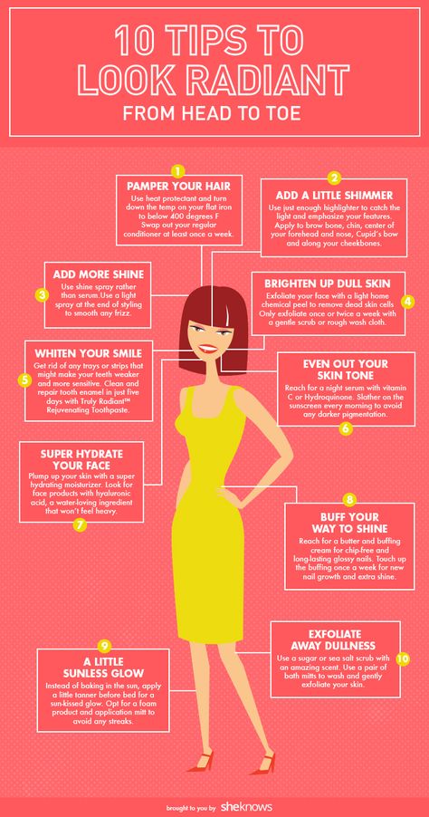 10 Beauty tips that will make you look more radiant (INFOGRAPHIC) – SheKnows Creative Backyard, How To Grow Eyebrows, Exfoliating Body Scrub, Mascara Tips, Body Exfoliator, Glow Up Tips, Self Care Activities, Skin Tips, Dull Skin