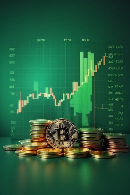 Photo bitcoin is going up on the chart | Premium Photo #Freepik #photo Stock Going Up, Bitcoin Images, Trading Photo, Bitcoin Background, Geometric Wallpaper Hd, Paradise Images, Bitcoin Wallpaper, Investment Tips, Crypto Bitcoin