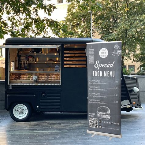 Modern Food Truck Design, Fast Food Cart Design, Food Trailers Design, Food Truck Design Exterior Modern, Food Truck Menu Display Ideas, Food Truck Cafe, Food Truck Menu Board Ideas, Lemonade Stand Ideas Business, Food Trucks Ideas