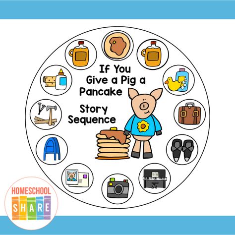 Give A Pig A Pancake Activities, If You Give A Pig A Pancake, If You Give A Pig A Pancake Activities, Pig A Pancake Activities, Pancake Activities, Preschool Summer Crafts, November Lesson Plans, Literacy Preschool, Name Activities Preschool