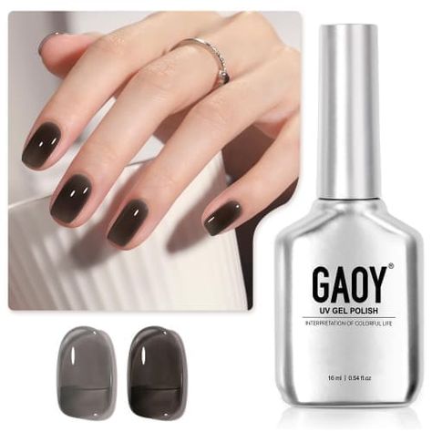 black jelly gel nail polish Black Translucent Nails, Black Sheer Nails, Black Glass Nails, Translucent Black Nails, Sheer Black Nails, Sheer Gel Polish, It Girl Nails, Tattoos And Nails, Sheer Nail Polish