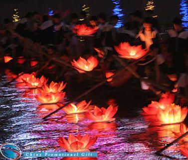 Lotus Lanterns Water Theme Wedding, Floating Lotus Candles, Theme Design Ideas, 2000 Wedding, Floating Water Lanterns, Lanterns Paper, Water Lantern, Paper Lotus, Lotus Lamp