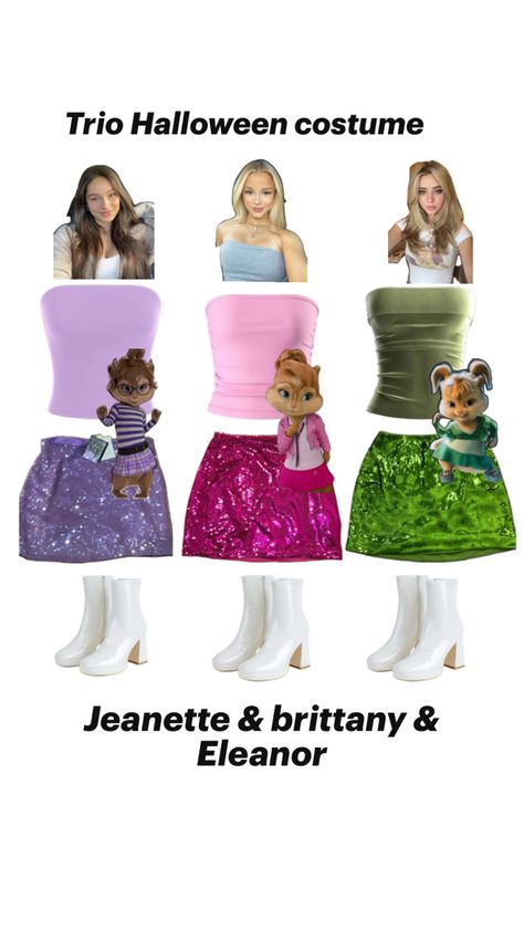 Trio Halloween costume Disney Princess Trio Costumes, Halloween Costumes For Three Girls Group, Trio World Book Day Costumes, Group Of 3 Costume Ideas, Trio Character Costumes, 3 Friend Costume Ideas, Cute Halloween Costumes For 4 People, Iconic Trios Halloween Costumes, Trio Disney Costumes