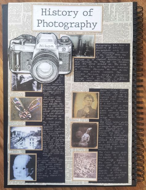 Photography Coursework Ideas, Sketchbook Ideas A Level Art, History Of Photography Sketchbook, Art School Portfolio Sketchbook Pages, Photography Sketch Book Ideas, Fashion Artist Research Page, History Textiles Gcse, Gcse Art Artist Research Page Grade 9, Artist Research Page Gcse Photography