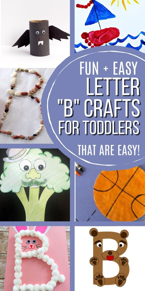 Alphabet Crafts For Toddlers, Preschool Letter B, Letter B Activities, Alphabet Crafts Preschool, Letter Crafts, Abc Activities, Teaching Toddlers, Alphabet Crafts, Preschool Letters