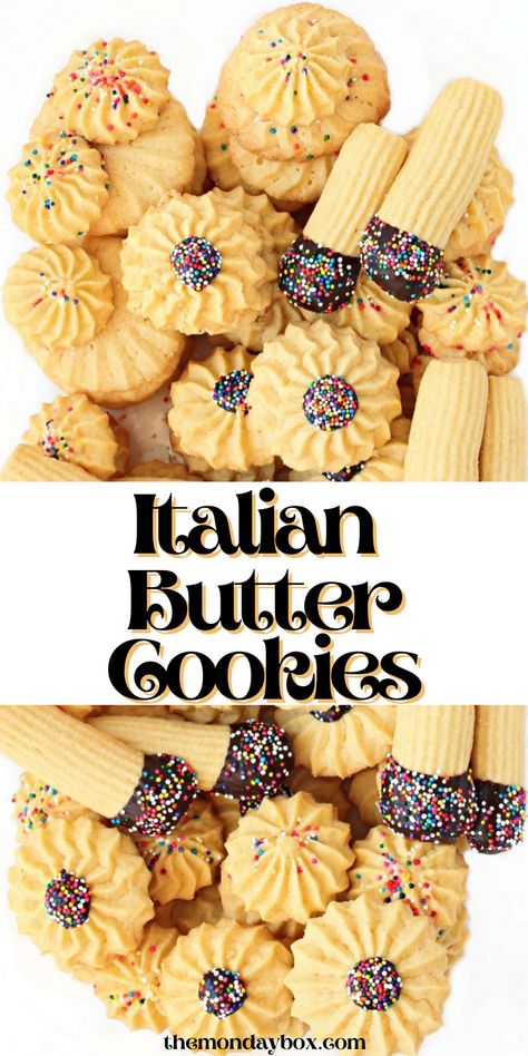 Cookie Press Recipes, Italian Butter, Italian Butter Cookies, Italian Christmas Cookies, Italian Cookie, Italian Cookie Recipes, Cookie Recipes Homemade, Spritz Cookies, Lost 100 Pounds