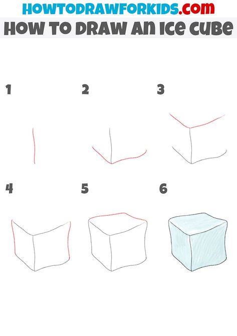 how to draw an ice cube step by step Ice Cube Drawing, Drink Sketch, Drawing For Cards, Ice Drawing, Very Easy Drawing, Speed Draw, Candy Drawing, Winter Activities Preschool, Wood Wall Design