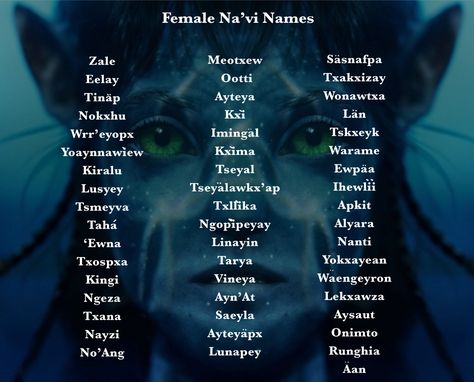 Avatar Pandora Names, Avatar Female Na'vi, Avatar Symbols Pandora, Avatar Characters Names, Metikyana Avatar Oc, Na’vi Language Avatar, Avatar Navi Words, Avatar Dr Names, Avatar Oc Names