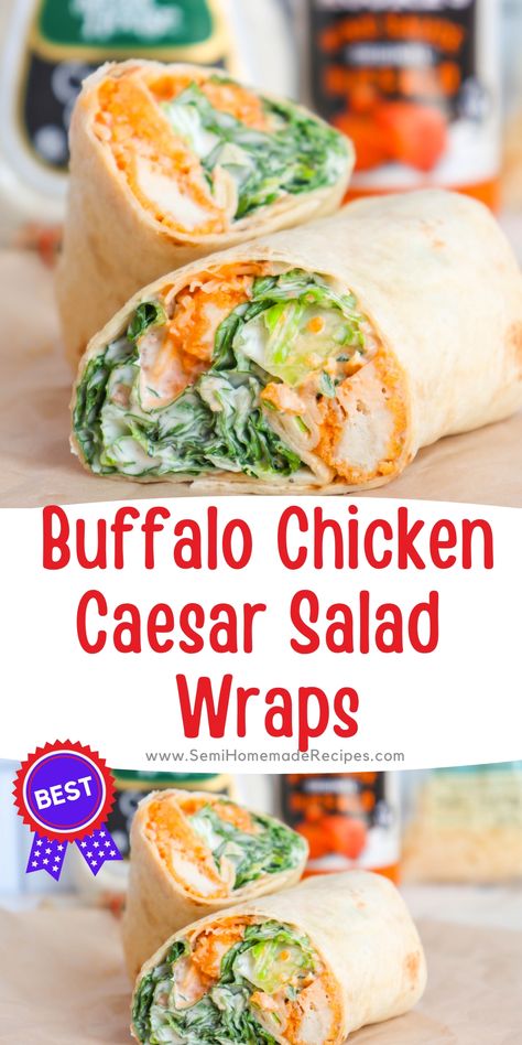 Chicken Caesar Salad Wraps, Caesar Salad Wrap, Wraps Recipes Easy, Lunch Options, Chicken Wrap Recipes, Chicken Caesar, Chicken Caesar Salad, Salad Wraps, Chapati