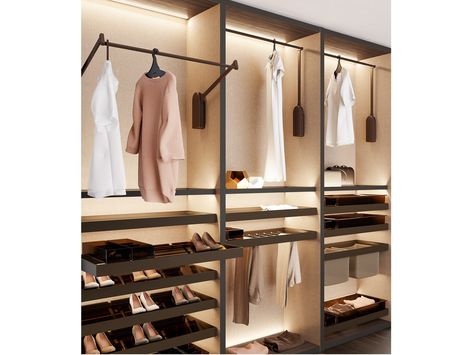 Wardrobe lift SERVETTO ELETTRICO i3 by Servetto_2 Organizing Walk In Closet, Closet Rack, Simple Closet, Luxury Closets Design, Lift Design, Walk In Robe, Closet Lighting, Walk In Wardrobe, Universal Design