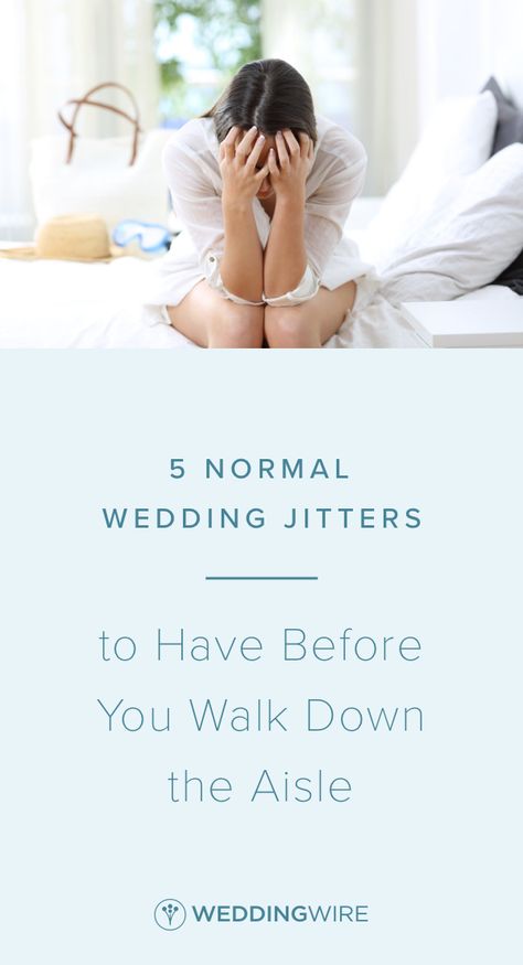 5 Normal Wedding Jitters to Have Before You Walk Down the Aisle - Relationship experts weigh in on which wedding jitters are totally normal—and how to handle them. Read on WeddingWire! Advice For The Couple, Parts Of A Wedding, Wedding Jitters, Pre Engagement, Last Minute Wedding, Beautiful Wedding Ideas, Wedding Etiquette, Walk Down The Aisle, Marriage Tips