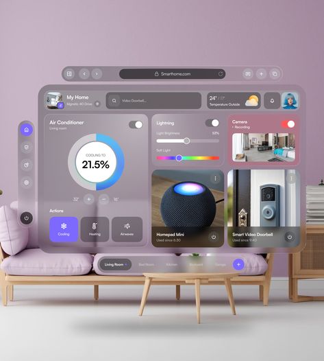 Ar Interface Design, Interactive App Design, Apple Ui Design, 3d Ui Design, Xr Design, Creative Ui Design, Vr Ui, Creative App Design, App Branding