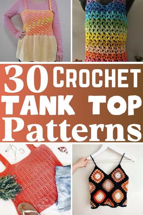 30 Free Crochet Tank Top Patterns For Summer Free Crochet Tank Top, Cotton Top Patterns, Tank Top Patterns, Crochet Tank Top Free, Summer Crochet Patterns Free, Beautiful Shoulders, Blouse Free Pattern, Pumpkin Crochet, Crochet Tank Tops