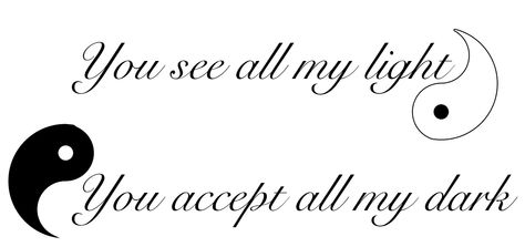 You see all my light You accept all my dark best friends tattoo yin yang Tattoo Ideas Sister, Tattoo Sister, Trendy Tattoo Ideas, Best Friend Tattoo, Ying Yang Tattoo, Yang Tattoo, Bestie Tattoo, Yin Yang Tattoos, Bff Tattoos