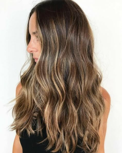 Brown Hair Shades, Chocolate Brown Hair Color, Brown Hair Looks, Chocolate Brown Hair, Hair Color Light Brown, Hair With Highlights, Brown Hair Balayage, Bright Blonde, Long Brown Hair