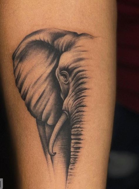 Elephant tattoo Elephant Band Tattoo, Elephant Tattoos Men, Extreme Tattoos, Geometric Tattoo Hand, Tattoo Machine Art, Tattoos On Wrist, Ganesh Tattoo, Name Tattoos On Wrist, Krishna Tattoo