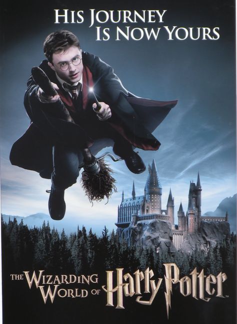 Wizarding World of Harry Potter Promo Poster | Pinned by Rosen Hotels | #orlando #florida #universalstudios #universalorlando #islandsofadventure #wizardingworld #harrypotter #wwohp #vacation #travel Harry Potter Theme Park, Hery Potter, Harry Potter Pumpkin, Nice Poster, Harry Potter Wizard, Expecto Patronum, Harry Potter Spells, Series Poster, The Wizarding World Of Harry Potter