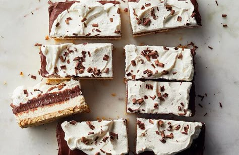 Cheesecake-Chocolate Pudding Bars Recipe - NYT Cooking Puddings Dessert, Pudding Bars, Pudding Bar, Christmas Menus, Easy No Bake Cheesecake, Homemade Pudding, Bars Chocolate, Cheesecake Chocolate, Chocolate Lava Cake