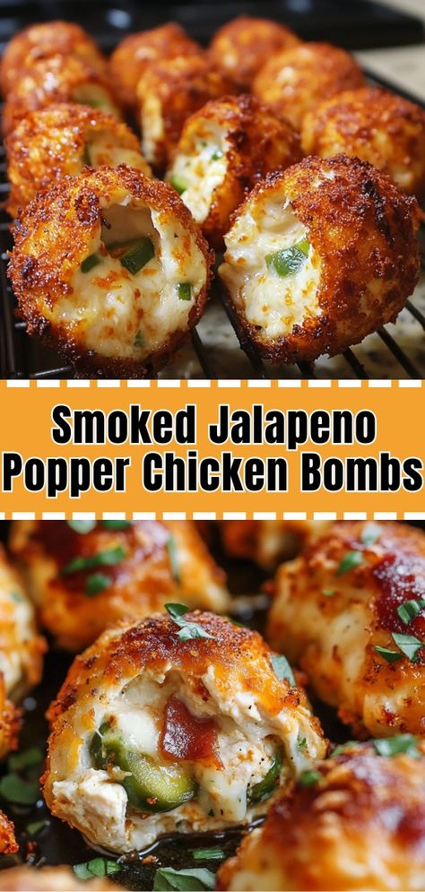 Irresistible Smoked Jalapeno Popper Chicken Bombs Recipe! Smoked Jalapeno Popper Chicken, Blackstone Jalapeno Poppers, Chicken Bombshell, Smoked Chicken Side Dishes, Chicken Bomb, Easy Cooking Ideas, Smoked Jalapeno, Popper Chicken, Jalapeno Popper Chicken