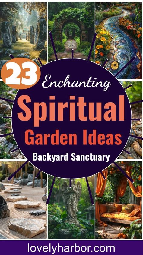 23 Enchanting Ideas for Your Spiritual Garden Sanctuary 2 Zen Garden Plants, Spiritual Garden Ideas, Easy Outdoor Projects, Peaceful Water, Spiritual Garden, Sacred Garden, Garden Sanctuary, Backyard Sanctuary, Prayer Garden