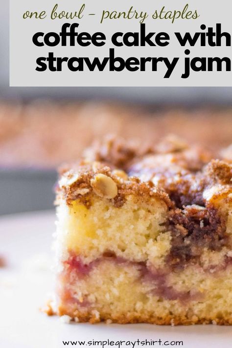 Jam Coffee Cake, Simple Coffee Cake, Recipe Using Jam, Simple Brunch Recipes, Cake With Strawberry Jam, Jam Cake Recipe, Simple Brunch, Homemade Baby Food Recipes, Cake With Strawberry