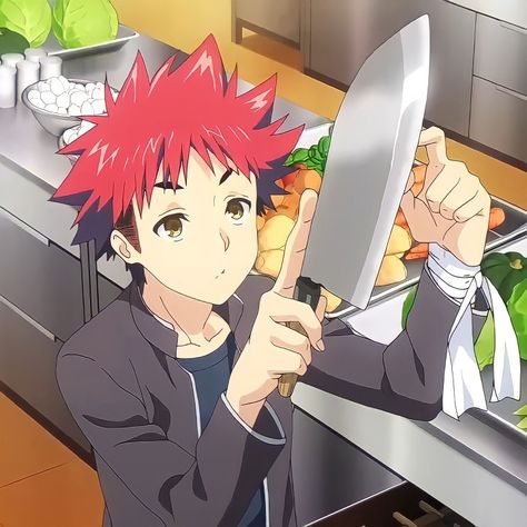 𝙰𝚗𝚒𝚖𝚎: 𝙵𝚘𝚘𝚍 𝚠𝚊𝚛𝚜 Food Wars Fanart, Food Wars Anime, Pikachu Face, Soma Anime, Shokugeki No Soma Anime, Manga References, Anime Party, Shokugeki No Soma, Food Wars