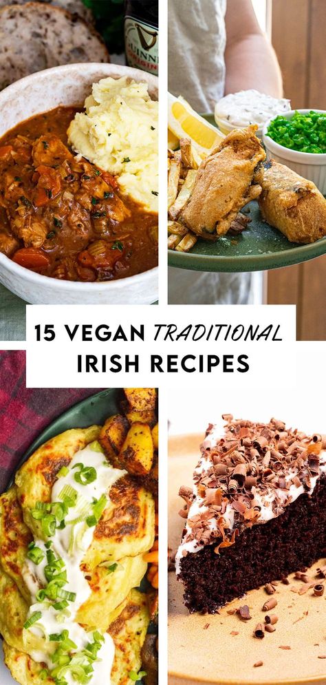 Explore 15 Vegan Irish Recipes: hearty stew, Boxty, Shepherd's Pie, Soda Bread, Colcannon, and more. For St. Patrick's Day, add Irish luck to your plant-based meals. Vegan Irish Breakfast, Irish Dinner Recipes Vegetarian, Vegan Irish Food, Vegetarian Irish Stew, Vegan Hobbit Recipes, Vegetarian Pub Food, Vegan St Patricks Day Food, Healthy Irish Recipes, Vegetarian St Patricks Day Recipes