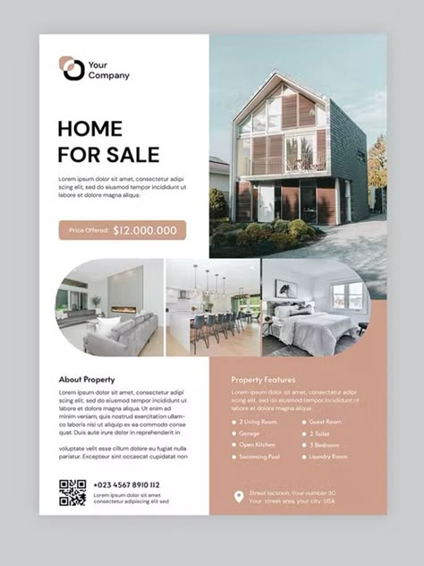 Real Estate Post, Property Brochures, Sales Ideas, Design Flyers, Random Designs, Real Estate Flyer Template, Real Estate Ads, Poster Idea, Real Estate Templates