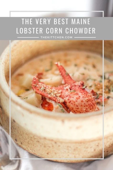 Lobster Corn Chowder Recipe, Lobster Corn Chowder, Lobster Chowder, Lobster Soup, Winter Soup Recipes, 30 Minute Recipes, Chowder Recipes Seafood, Fish Chowder, Winter Soup Recipe