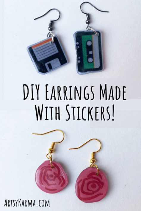 Cool Diy Jewelry Ideas, Beads For Earring Making, Paper Bead Projects Ideas, How To Make Paper Earrings Diy Jewelry, How To Make Plastic Earrings, How To Make Metal Earrings, Recycled Accessories Diy, How To Diy Earrings, How To Make Acrylic Earrings Diy