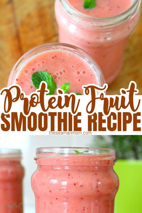 Fruit Smoothies Recipes, Protein Fruit Smoothie, Fruit Smoothie Recipe, Protein Powder Smoothie, Protein Fruit, Healthy Fruit Smoothies, Orange Smoothie, Protein Smoothie Recipes, Protein Smoothies