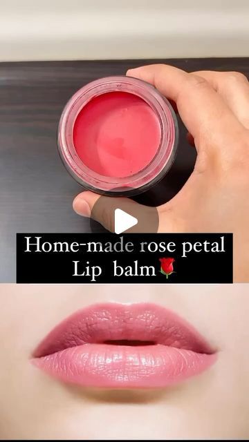 Beauty tips by priya on Instagram: "Beauty_tips by priya👉👉👉 home-made Rose, petal lip balm💯   ingredients✅✅✅  Rose petal add water 1/4 cup Vaseline 1 Tsp coconut oil 1 Tsp  honey 1 Tsp  ✨ home-made natural lip balm💯  follow for more ❣️ #beauty_tips_by_priya  . . .  #lips #lip #lipbalm #pinklips #reels #beauty #reelsinstagram #explore #virel # #explorepage #reelkarofeelkaro #viralreels #natural #naturallips #naturallipbalm" Rose Petals Lip Balm, Vaseline Rose Lip Balm, Rose Lip Balm Recipe, Lip Balm Yapımı, How To Make Your Lips Pink Naturally, How To Make Lip Balm At Home, How To Make Lip Balm, Home Made Lip Balm, Baby Lips Lip Balm