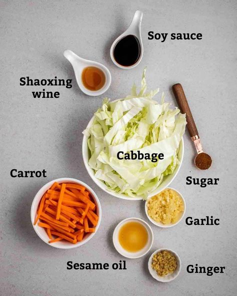 Asian Cabbage And Carrots, Sauteed Asian Cabbage, Japanese Cabbage Side Dish, Chinese Fried Cabbage Recipes, Asian Sauteed Cabbage Recipe, Cabbage Side Dish Asian, Chinese Cabagge Recipe, Cabbage And Carrot Recipes Stir Fry, Carrots And Cabbage Recipes